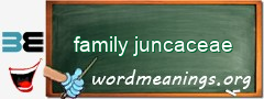 WordMeaning blackboard for family juncaceae